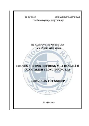 Chuyển nhượng hợp đồng mua bán nhà ở hình thành trong