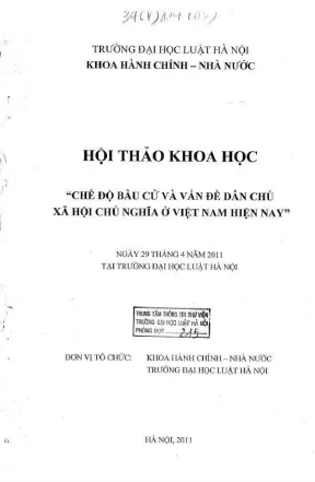 Bầu cử và Dân chủ Xã hội Chủ nghĩa tại Việt Nam: Thực 