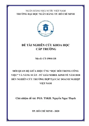 Nghiên cứu hiệu ứng học hỏi trong công việc và năng suất