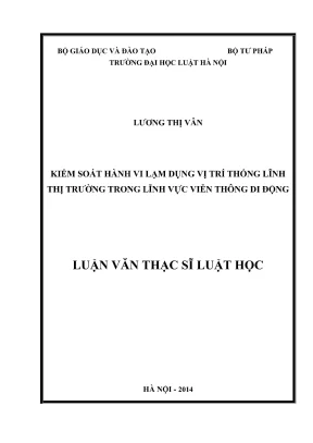 Kiểm Soát Lạm Dụng Vị Trí Thống Lĩnh Thị Trường Viễn