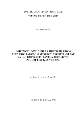 Nghiên cứu công nghệ phun trộn cọc xi măng đất cho hệ 