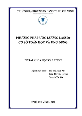 Phương Pháp Ước Lượng Lasso: Cơ Sở Toán Học và Ứng Dụng
