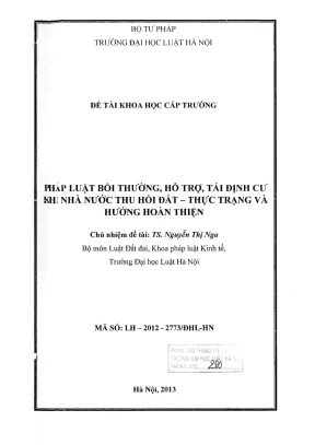 Nâng cao hiệu quả bồi thường và hỗ trợ tái định cư khi 