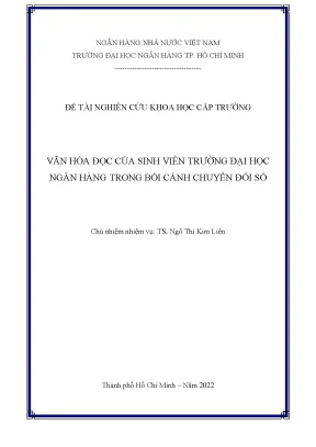 Văn hóa đọc của sinh viên Đại học Ngân hàng trong kỷ 
