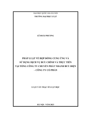 Nghiên cứu hợp đồng cung ứng dịch vụ bưu chính tại Tổng