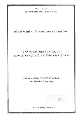 Kỹ Năng Giải Quyết Xung Đột Môi Trường Tại Việt Nam: 