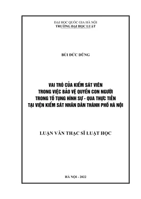 Vai trò của kiểm sát viên trong bảo vệ quyền con người 