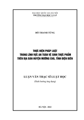 Thực thi pháp luật an toàn vệ sinh thực phẩm tại huyện