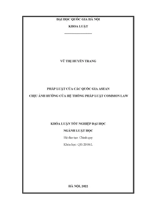 Ảnh hưởng của hệ thống pháp luật common law đến khóa