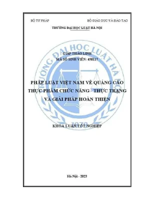 Giải pháp hoàn thiện quảng cáo thực phẩm chức năng tại 