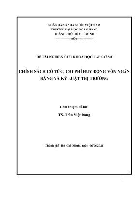 Nghiên cứu chính sách cổ tức và chi phí huy động vốn 