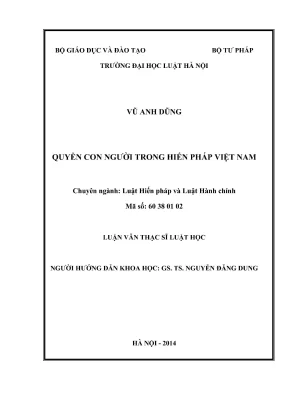 Quyền con người trong hiến pháp Việt Nam: Luận văn thạc