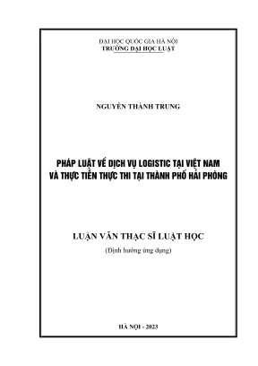 Luật pháp logistics tại Việt Nam: Thực tiễn tại Hải Phòng