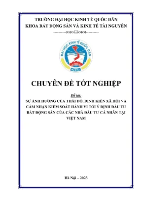Tác động của thái độ và kiểm soát hành vi đến ý định đầu 
