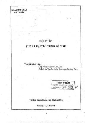 Kỷ Yếu Hội Thảo Về Pháp Luật Tố Tụng Dân Sự