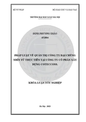 Nghiên cứu quản trị công ty đại chúng: Thực tiễn tại 