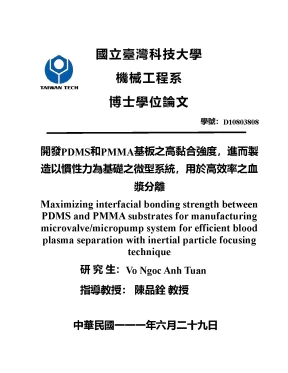Tăng cường độ bám dính giữa PDMS và PMMA trong sản xuất 