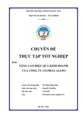 Nâng cao hiệu quả kinh doanh tại công ty cổ phần Allpo