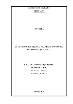Xử lý tài sản thế chấp tại ngân hàng thương mại theo