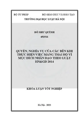 Quyền và nghĩa vụ khi mang thai hộ theo luật hôn nhân 2014