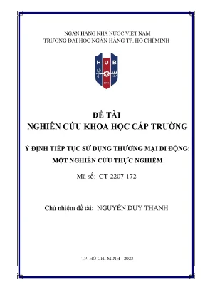 Nghiên cứu ý định sử dụng thương mại di động trong môi