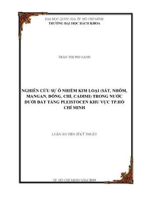 Nghiên cứu ô nhiễm kim loại nặng trong nước dưới đất tại 