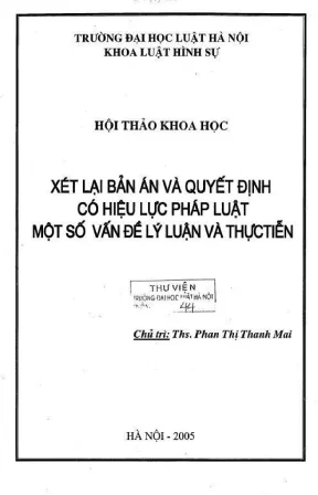 Phân Tích Bản Án và Quyết Định Pháp Luật: Lý Luận và 