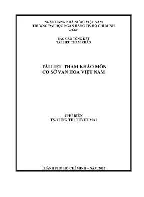 Tổng Kết Tài Liệu Tham Khảo Môn Cơ Sở Văn Hóa Việt Nam