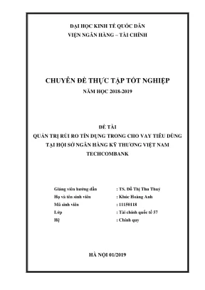 Quản Trị Rủi Ro Tín Dụng Trong Cho Vay Tiêu Dùng Tại 