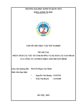 Phân Tích Yếu Tố Ảnh Hưởng Đến Cầu Sản Phẩm Công Ty Điện Ảnh