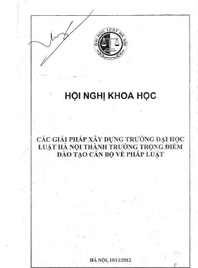 Giải pháp xây dựng Đại học Luật Hà Nội thành trường 
