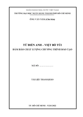 Từ điển Anh-Việt bỏ túi chất lượng cho chương trình đào tạo