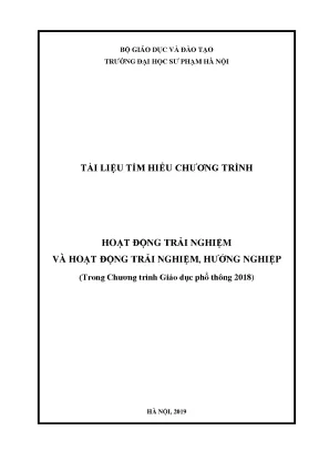 Hoạt động trải nghiệm và hướng nghiệp trong giáo dục phổ 