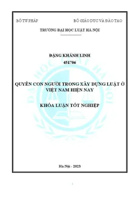 Quyền con người trong xây dựng luật tại Việt Nam hiện nay