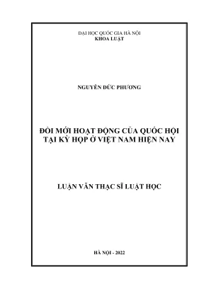 Cải cách hoạt động Quốc hội Việt Nam trong bối cảnh hiện nay