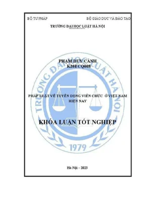 Tuyển Dụng Viên Chức Tại Việt Nam: Khóa Luận Tốt Nghiệp 