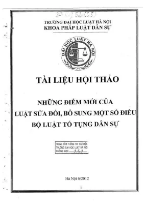 Điểm mới trong luật sửa đổi bộ luật tố tụng dân sự