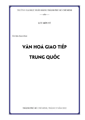 Hướng Dẫn Văn Hóa Giao Tiếp Trung Quốc