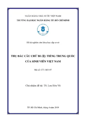 Nghiên cứu về việc học câu chữ tiếng Trung Quốc của sinh 