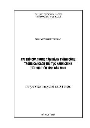 Vai trò của trung tâm hành chính công trong cải cách thủ 