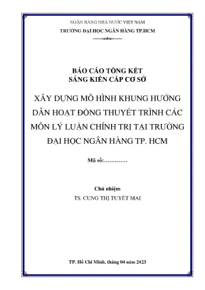 Mô Hình Hướng Dẫn Thuyết Trình Lý Luận Chính Trị Tại 