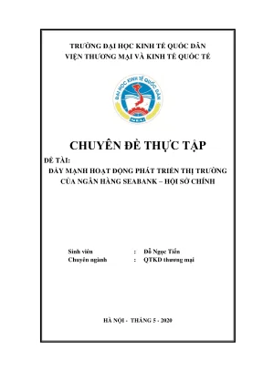 Tăng cường phát triển thị trường tại ngân hàng Seabank