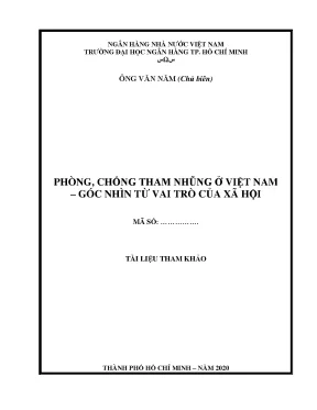 Vai trò của xã hội trong phòng chống tham nhũng ở Việt Nam