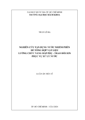 Nghiên cứu vật liệu lưỡng chức năng từ nước nhiễm phèn 