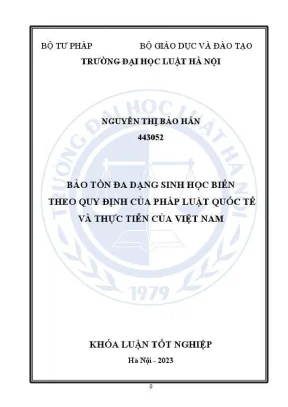 Bảo tồn đa dạng sinh học biển: Quy định quốc tế và thực 