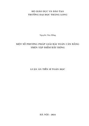 Phương pháp giải bài toán cân bằng trong toán học
