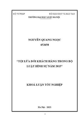 Tội Lừa Dối Khách Hàng Theo Bộ Luật Hình Sự 2015