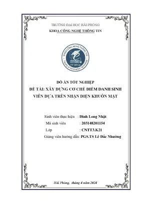 Hệ thống điểm danh sinh viên bằng nhận diện khuôn mặt