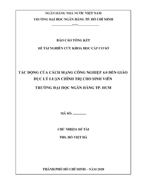 Tác động của Cách mạng Công nghiệp 4.0 đến Giáo dục Lý
