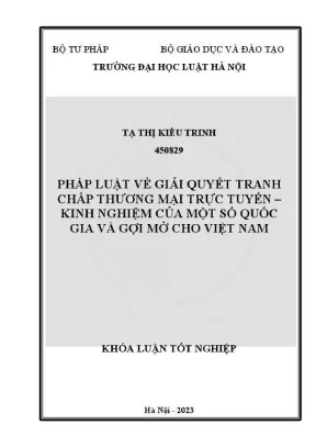 Giải quyết tranh chấp thương mại trực tuyến: Kinh nghiệm